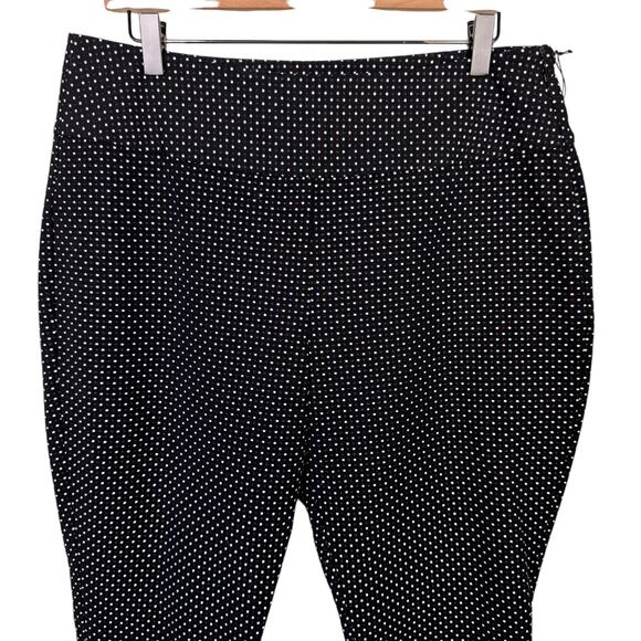 Cabi 5175 Seaside Chic Black & White Polka Dot Trousers Slim Leg Ankle Pants - Picture 4 of 10